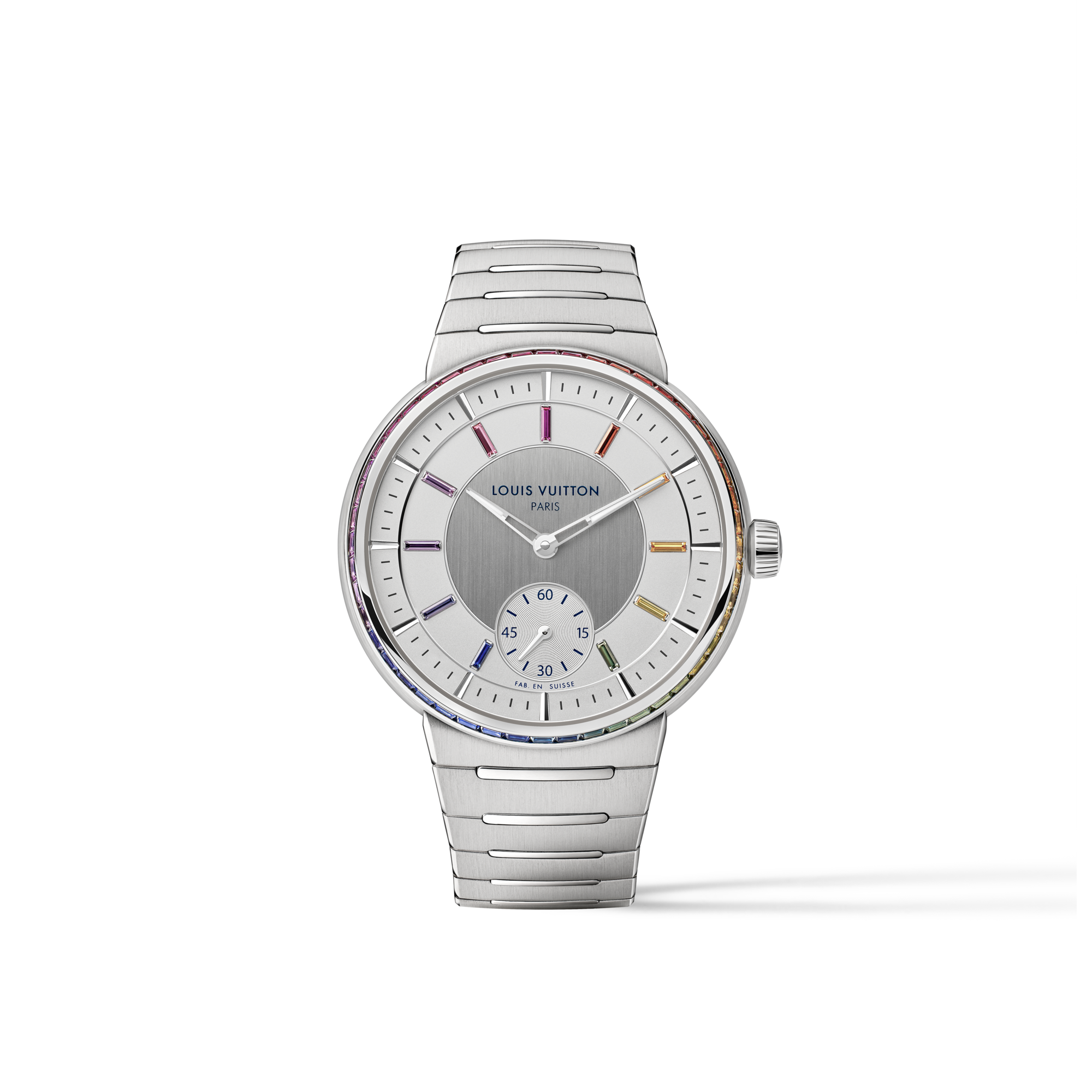 Tambour, Automatic, 40mm, Platinum, sapphires and rubies  in Watches