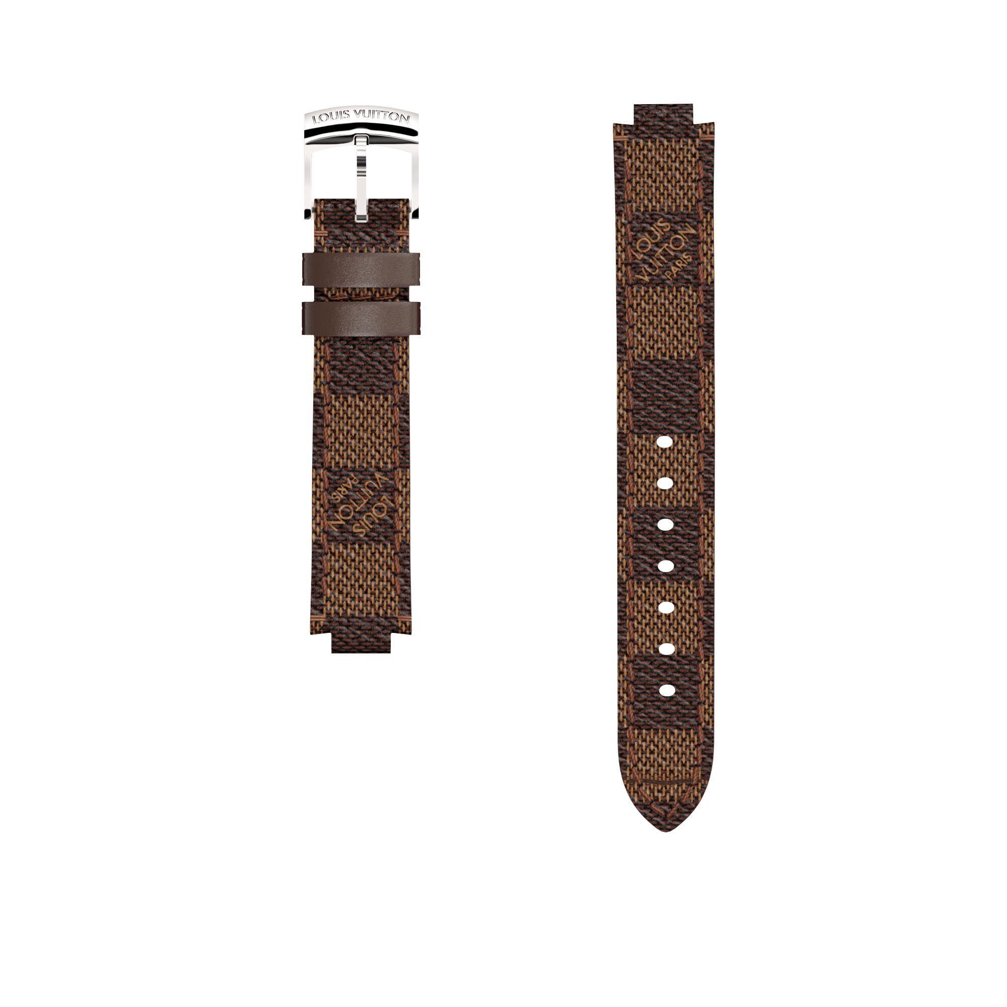 Tambour Damier Ebene Canvas Strap  in Women