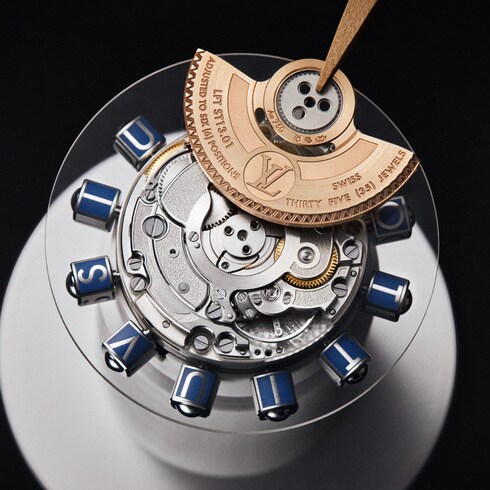 Tambour Spin Time Air, Automatic, 42.5mm, White gold in Watches's All Watches } collections by Louis Vuitton