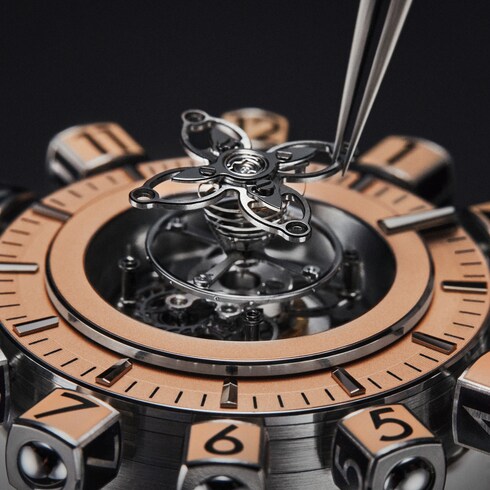 Tambour Spin Time Air Flying Tourbillon, Automatic, 42.5mm, Platinum in Watches's All Watches } collections by Louis Vuitton