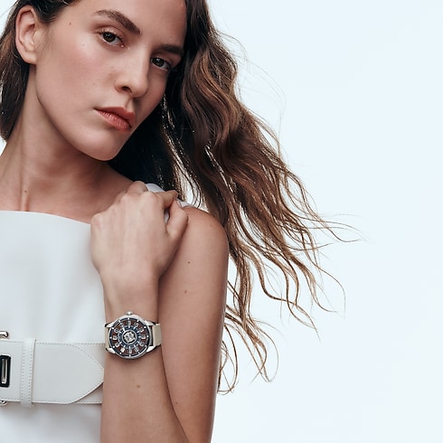 Tambour Spin Time Air Flying Tourbillon, Automatic, 42.5mm, White gold in Watches's All Watches } collections by Louis Vuitton (Product zoom)