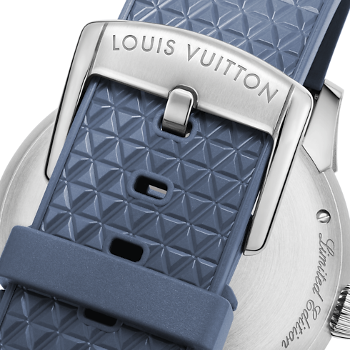 Tambour Spin Time, Automatic, 39.5mm, White gold in Watches's All Watches } collections by Louis Vuitton (Product zoom)
