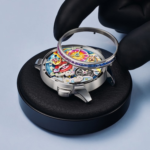 Tambour Taiko Arty Automata, Automatic, 42mm, White Gold in Watches's All Watches } collections by Louis Vuitton
