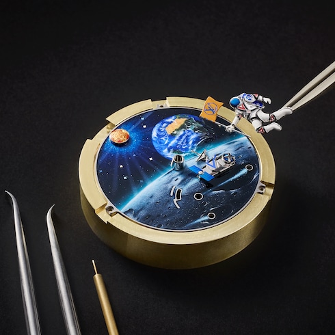 Tambour Taiko Galactique, Manual, 46.7mm, Titanium and White Gold in Watches's All Watches } collections by Louis Vuitton