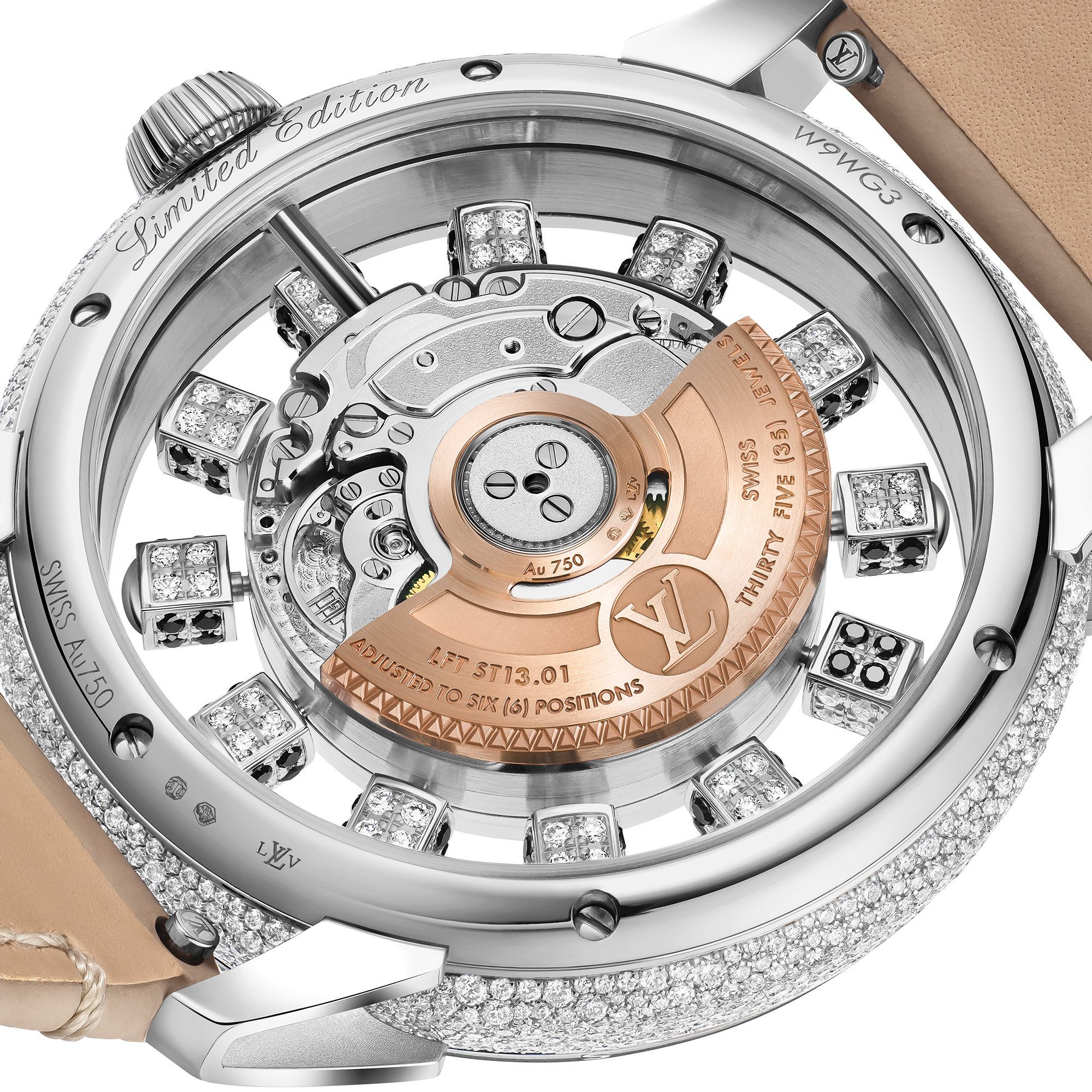 Tambour Taiko Spin Time Air, Automatic, 42.5mm, White gold, Hawk