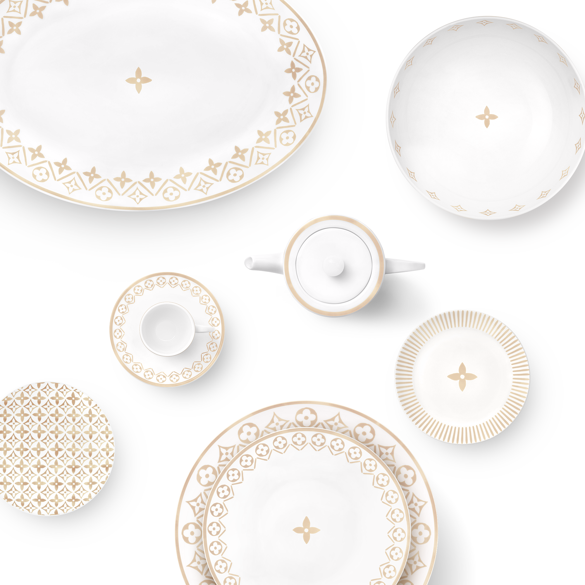 Teapot Monogram Flower Tile  in Trunks, Travel and Home