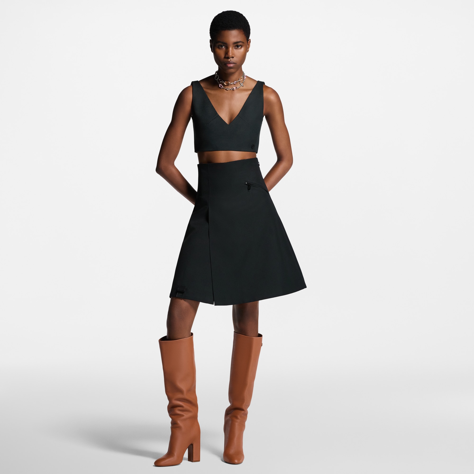 Technical Gabardine Mini Skirt  in Women