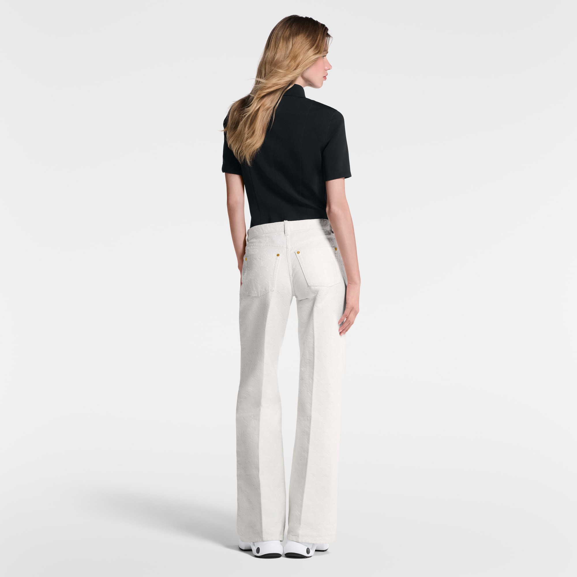 Technical Jersey Polo Top  in Women