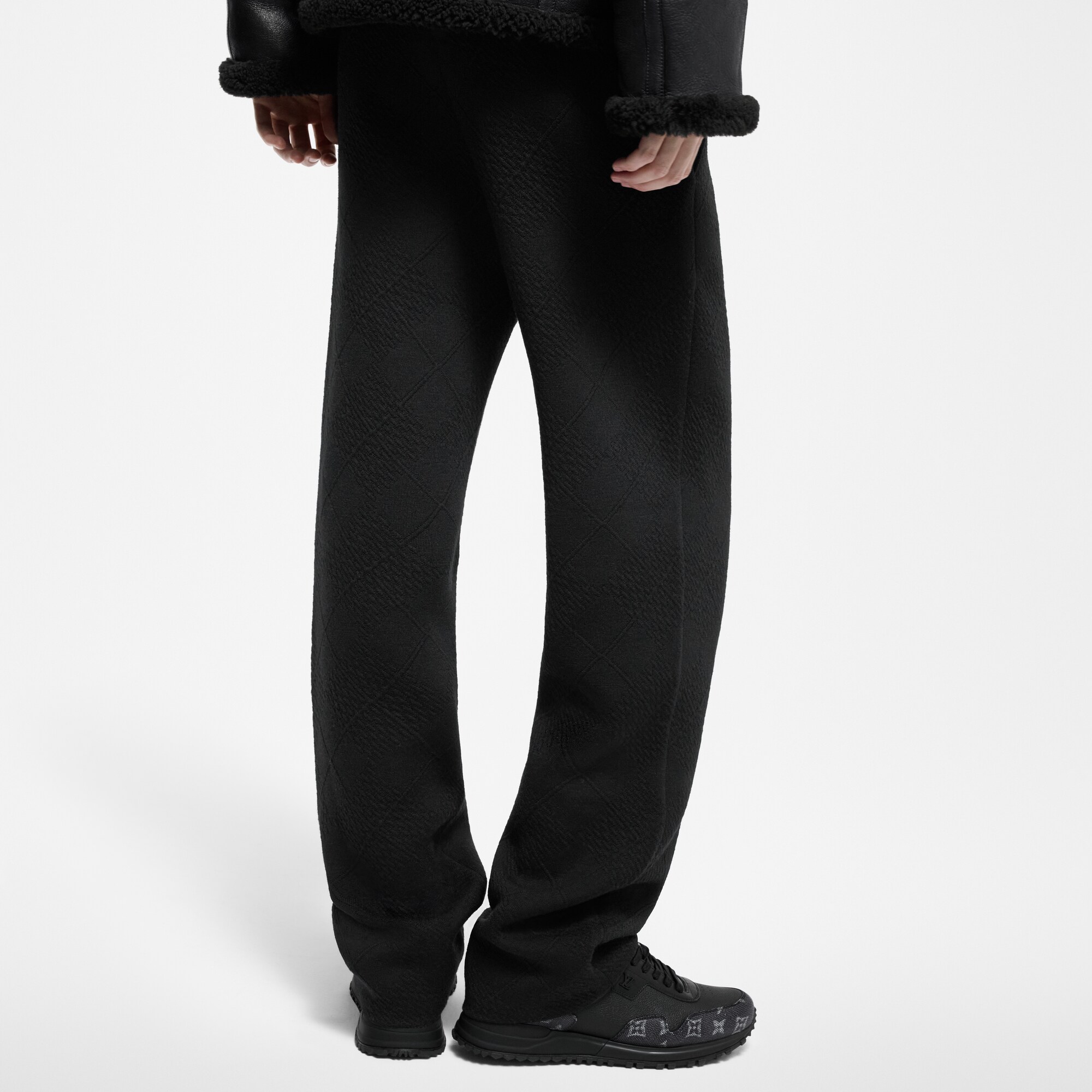 Textured Knit Wool-Blend Jogpants  in Men