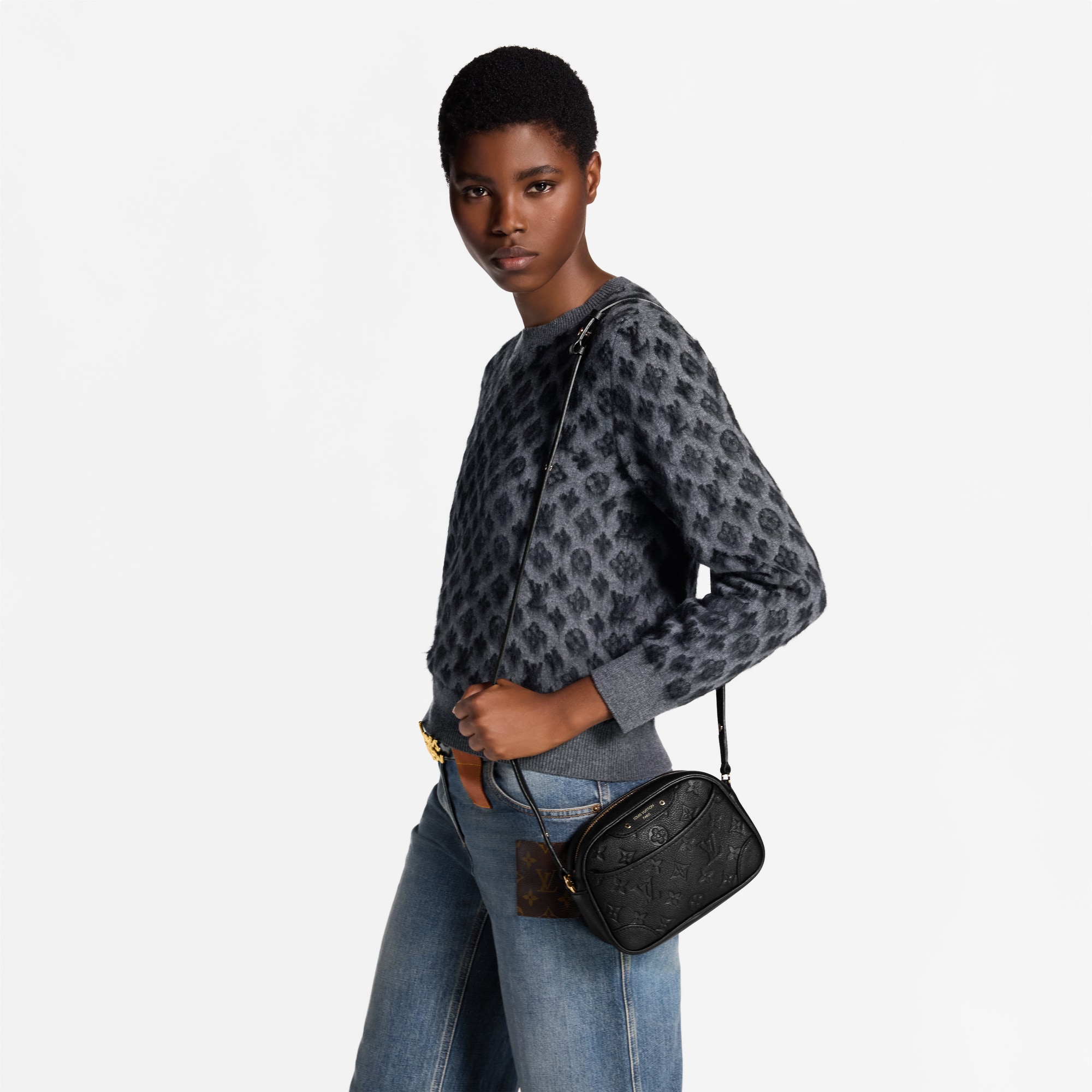 Tiny Camera Bag Monogram Empreinte Leather in Women