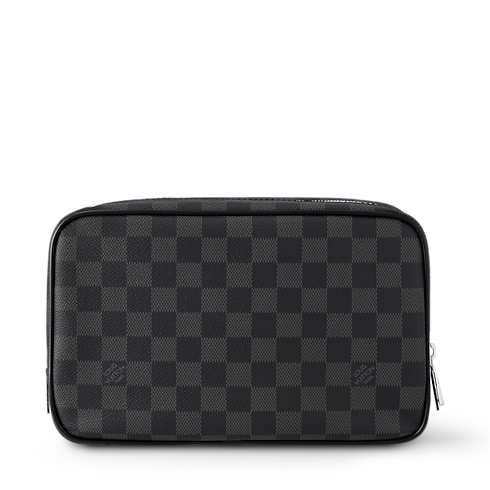 Toilet Pouch GM Damier Graphite Canvas in Men's Travel Travel Accessories collections by Louis Vuitton (Product zoom)
