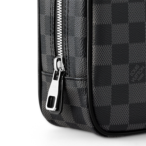 Toilet Pouch GM Damier Graphite Canvas in Men's Travel Travel Accessories collections by Louis Vuitton (Product zoom)