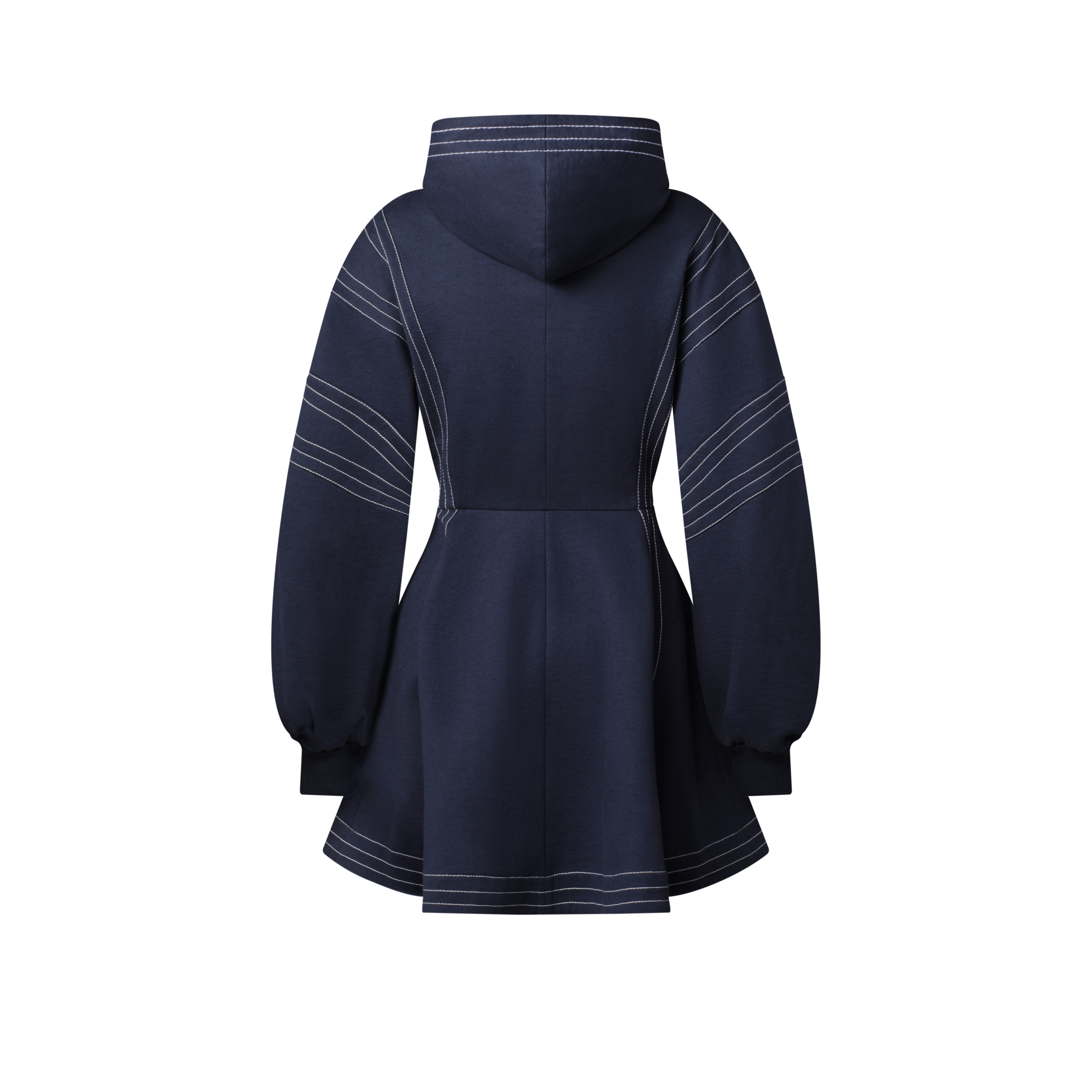 Topstitched Hoodie Dress  in Women