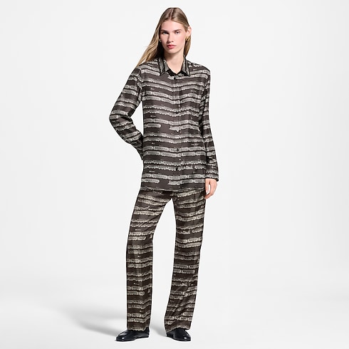Train Print Silk Shirt in Women's Ready-to-Wear Tops and Shirts collections by Louis Vuitton (Product zoom)