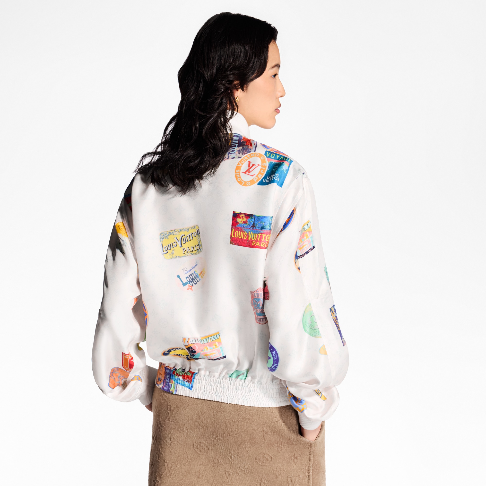 Travel Patch Bomber Jacket  in Women