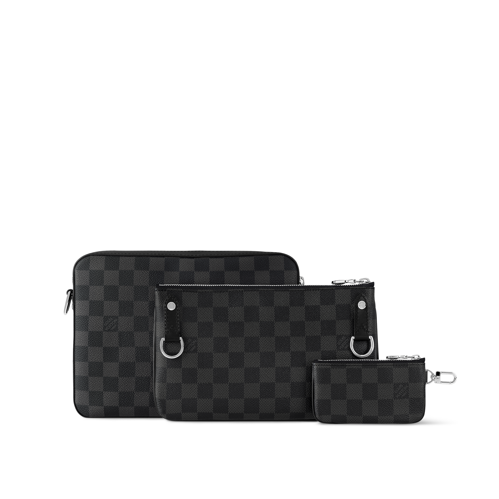 Trio Messenger Damier Graphite Canvas in Men
