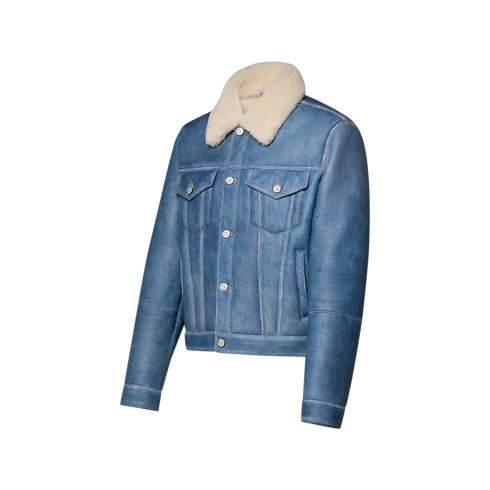 Trompe L’Oeil Denim Shearling Trucker in Men's Ready-to-Wear All Ready-to-Wear collections by Louis Vuitton (Product zoom)