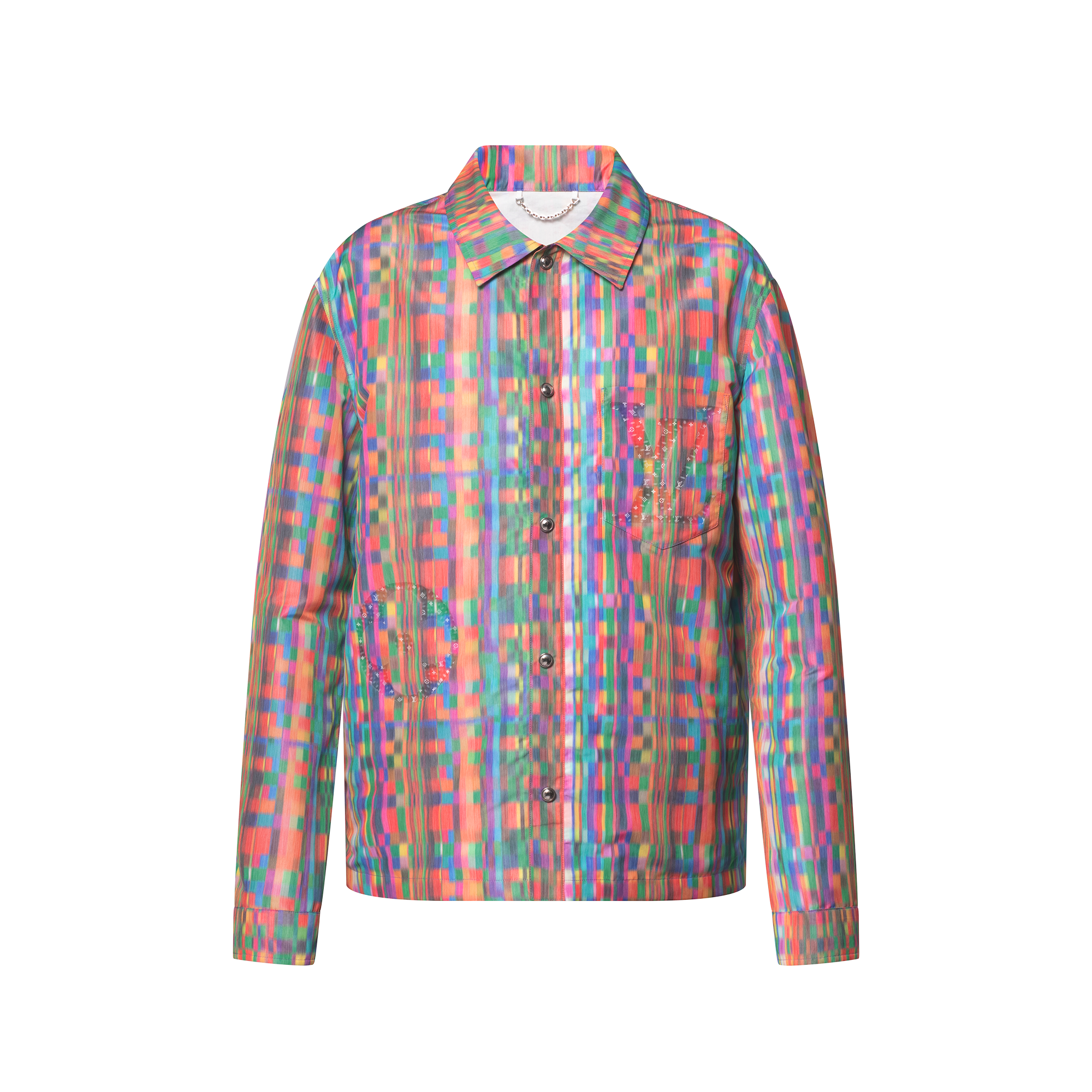 Trompe L’Oeil Printed Overshirt   in Men