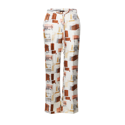 Trunk Print Pajama Pants in Women's Ready-to-Wear Pants and Shorts collections by Louis Vuitton (Product zoom)