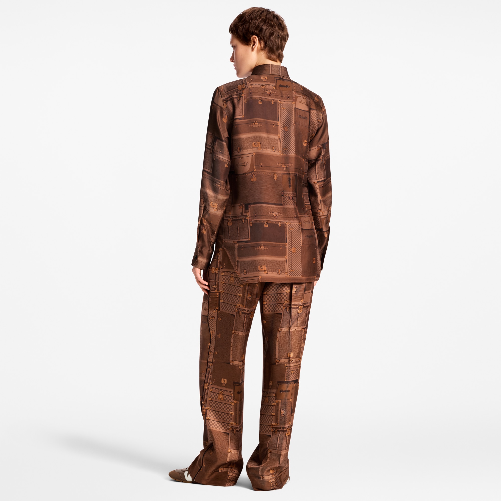 Trunk Print Silk Shirt  in Women