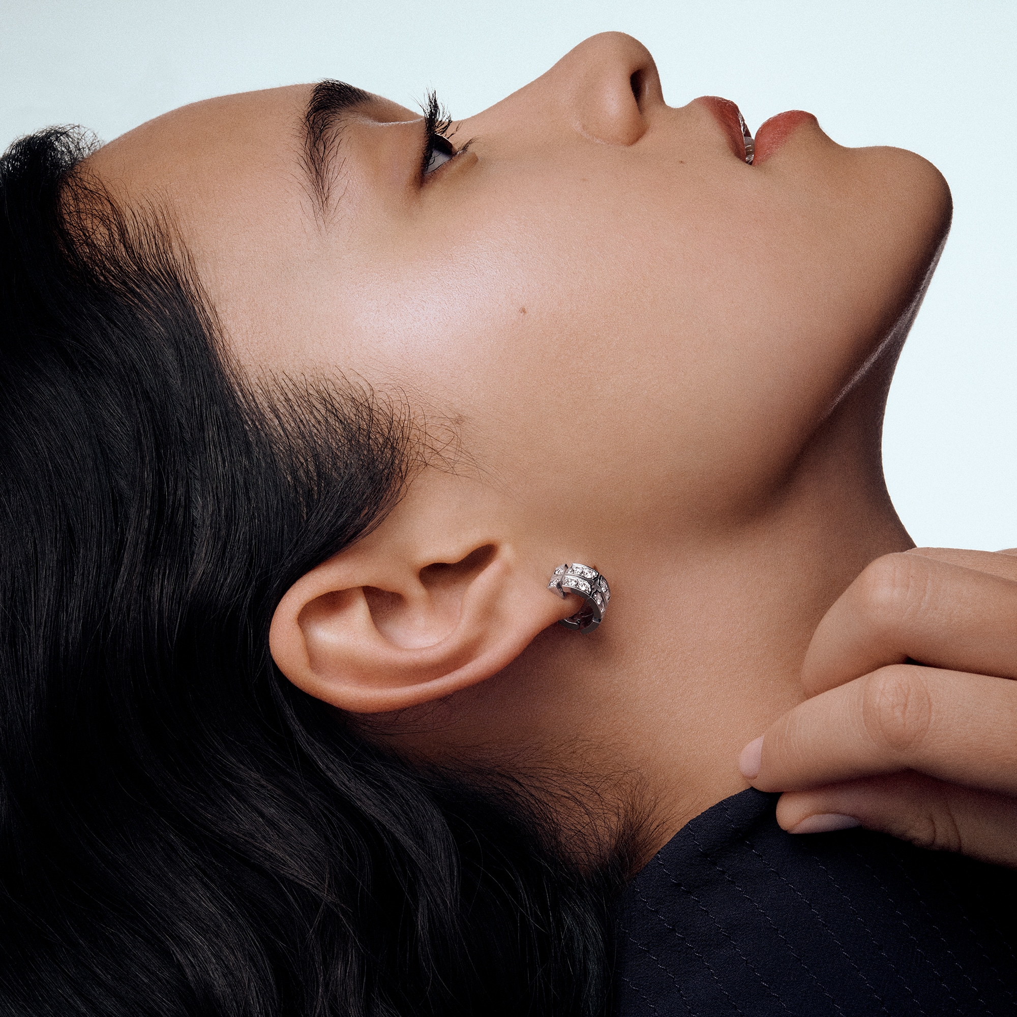 Tumbler Earrings, White Gold and Diamonds  in Jewelry