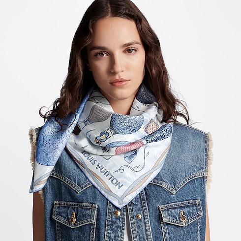 Up And Away Square 90 S00 in Women's Accessories Silk Squares and Bandeaus collections by Louis Vuitton (Product zoom)