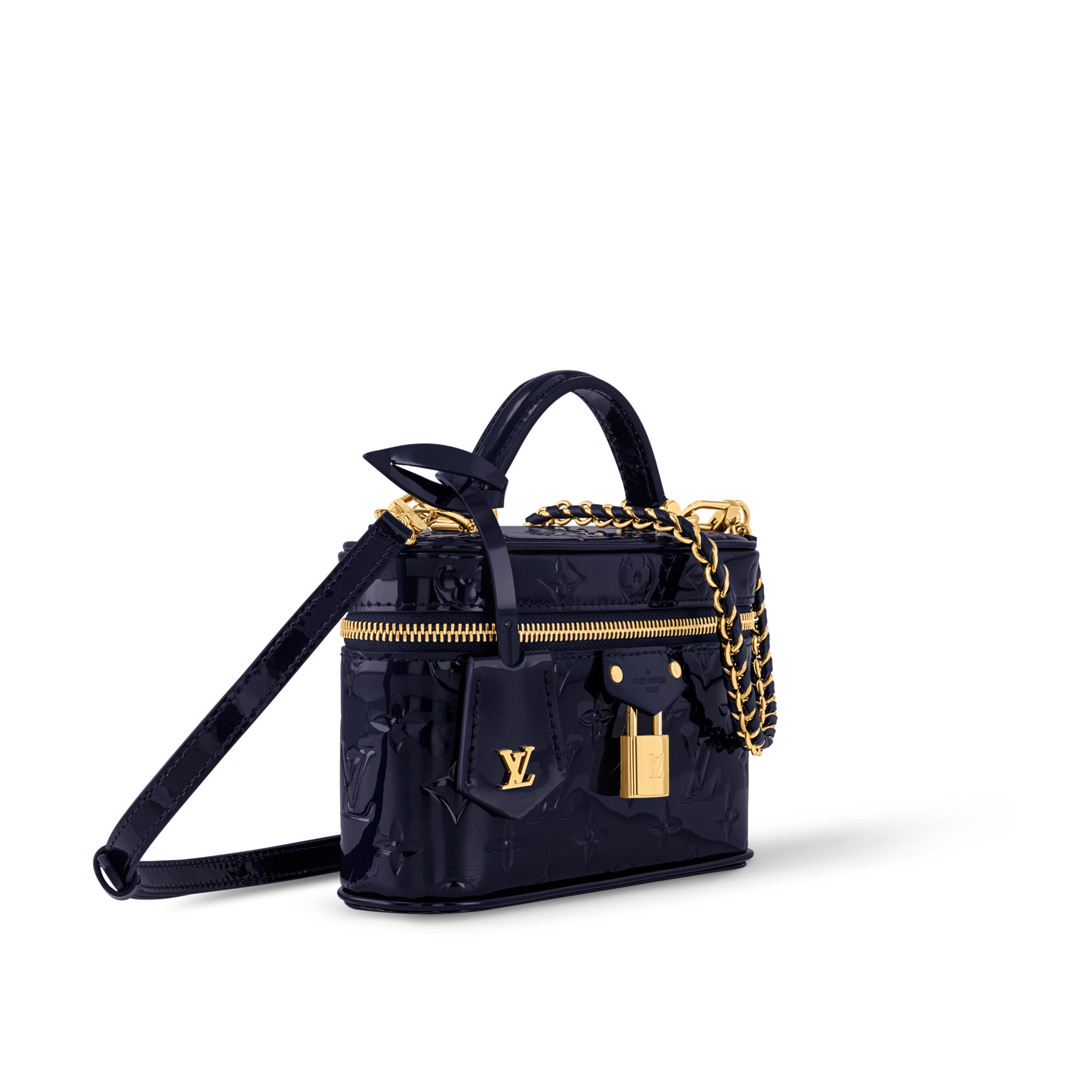 Vanity Chain Pouch Monogram Vernis Leather in Women