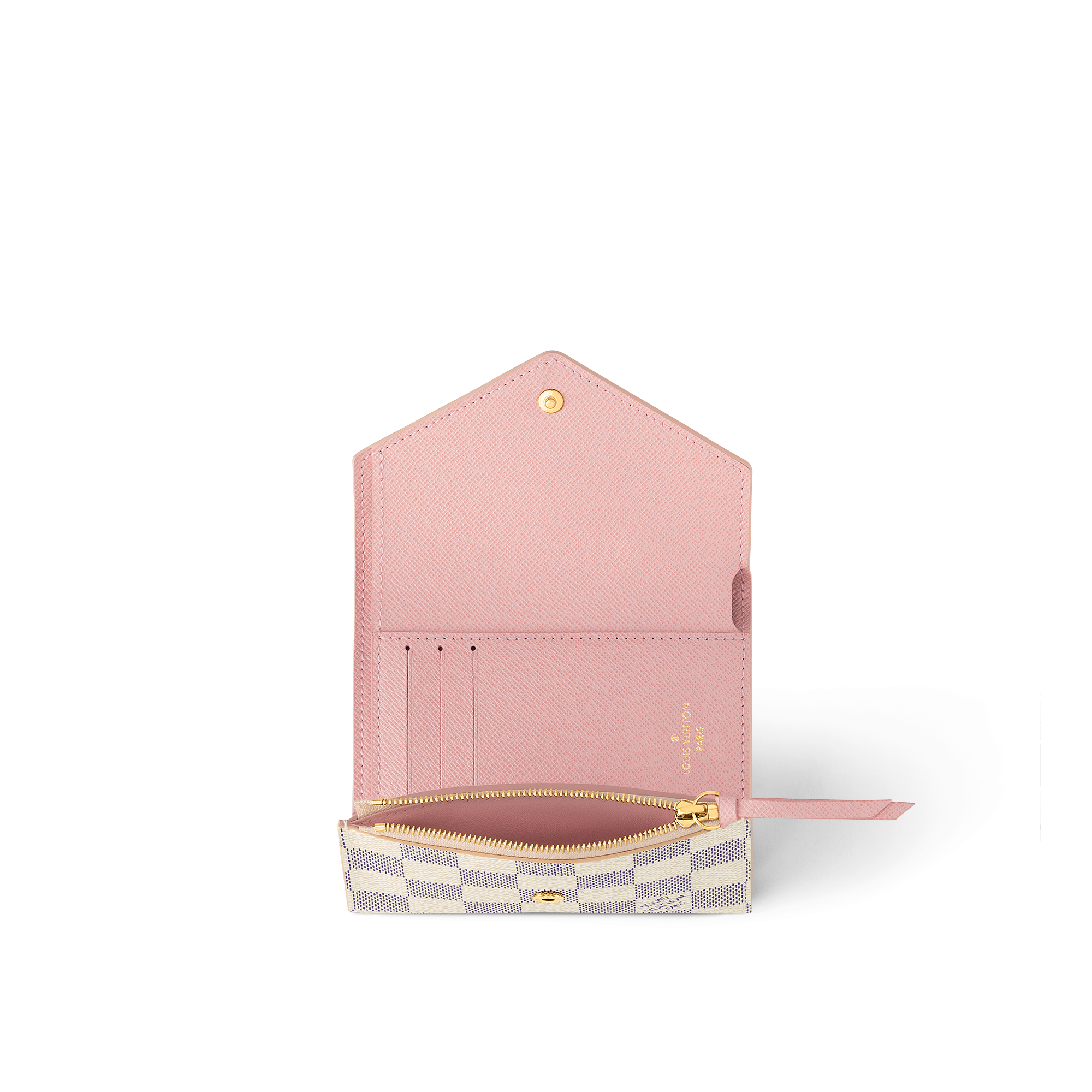 Victorine Wallet Damier Azur Canvas in Women