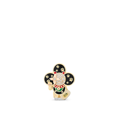 Vivienne Maneki Neko Pendant, 3 Golds, Lacquer & Diamonds in Jewelry's Categories Necklaces and Pendants collections by Louis Vuitton (Product zoom)