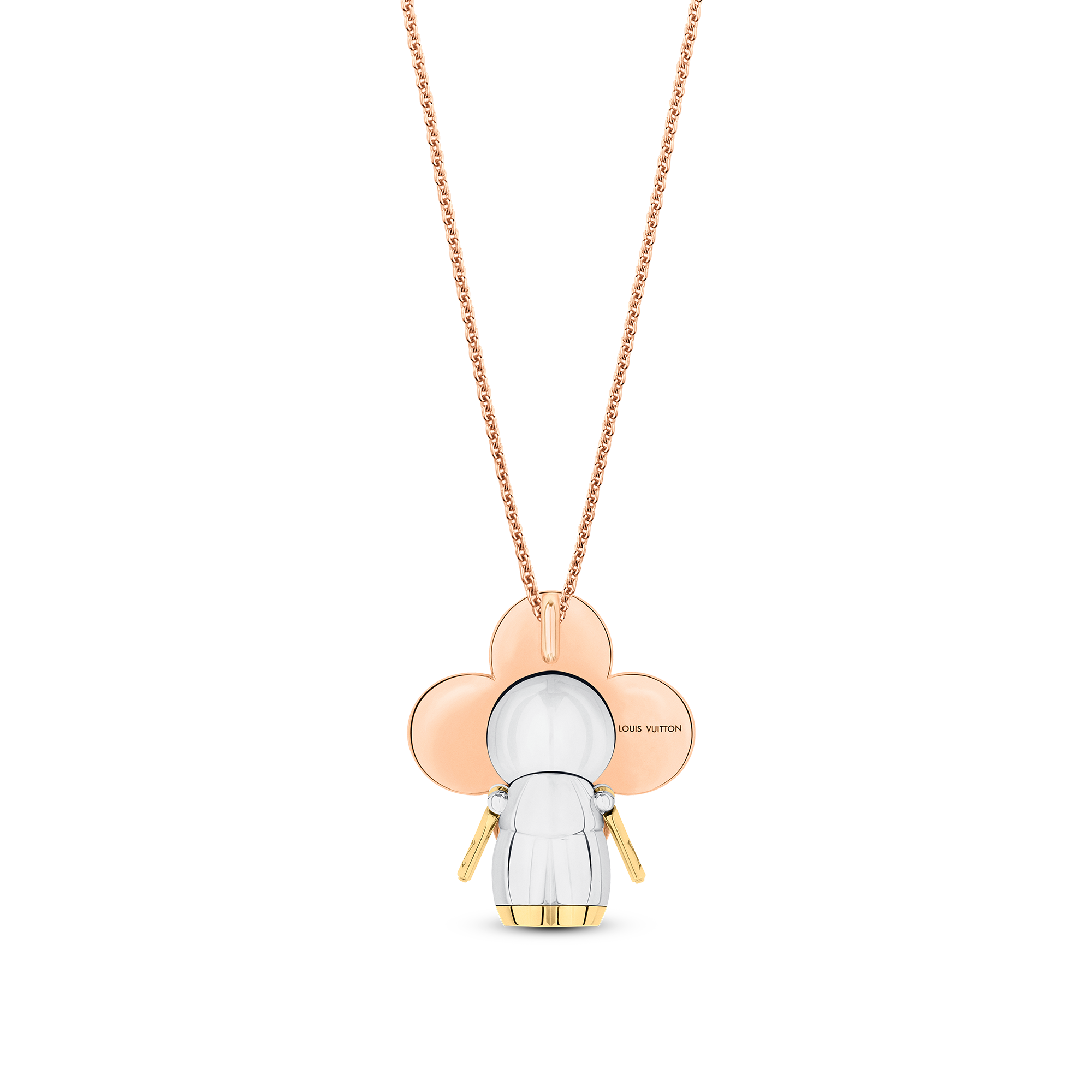 Vivienne pendant, 3 golds & diamonds  in Jewelry