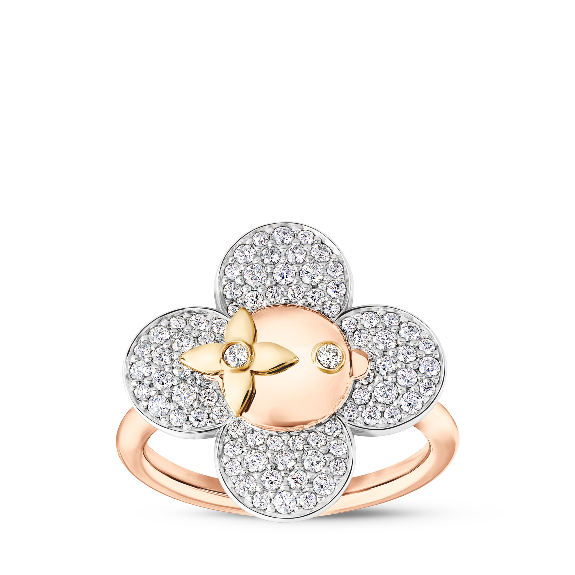 Vivienne Ring, 3 Golds and Diamonds  in Jewelry
