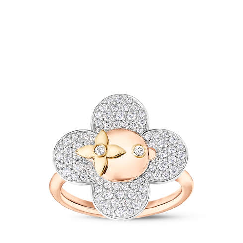 Vivienne Ring, 3 Golds and Diamonds in Jewelry's Categories Rings collections by Louis Vuitton (Product zoom)