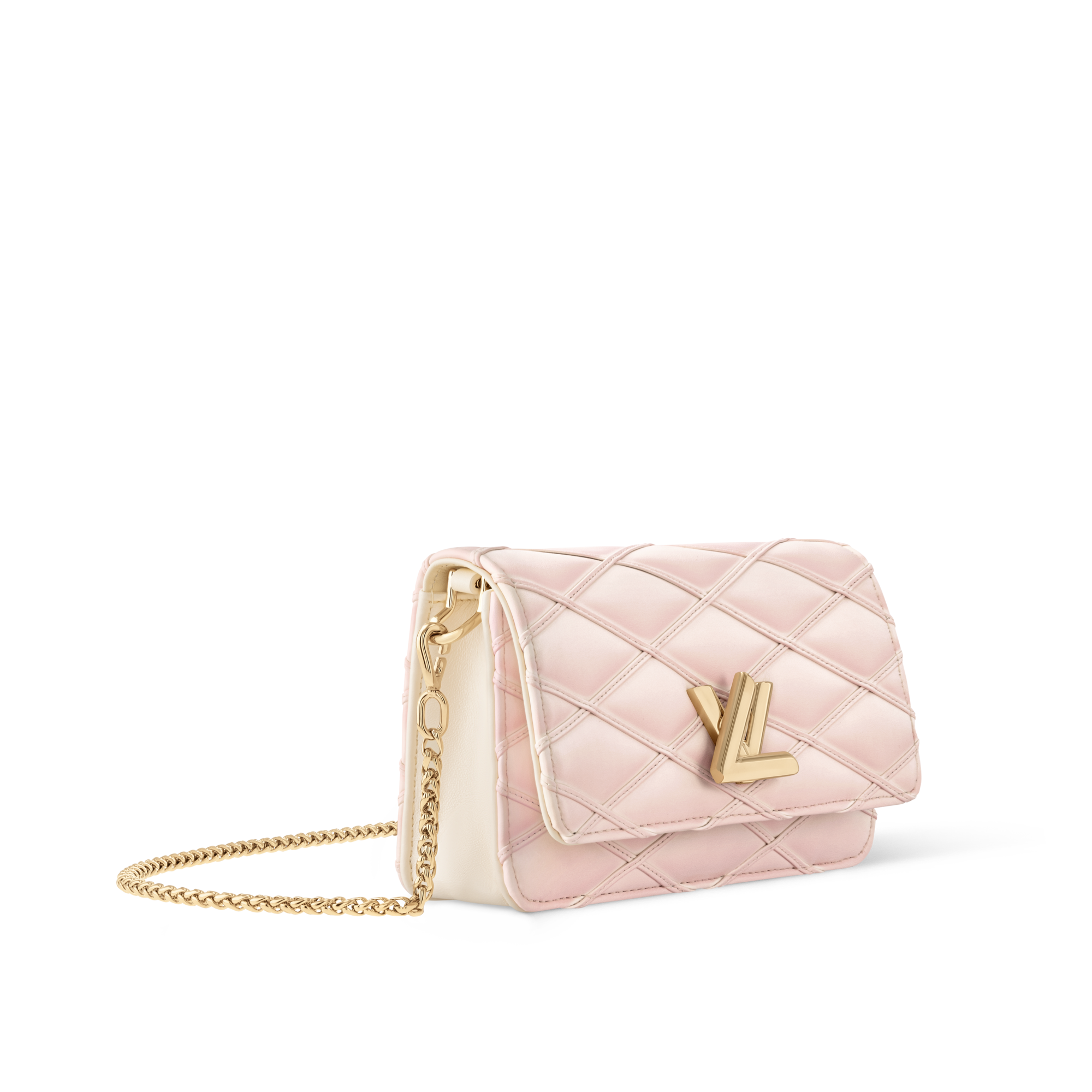 Wallet On Chain GO-14 Malletage Leather in Women