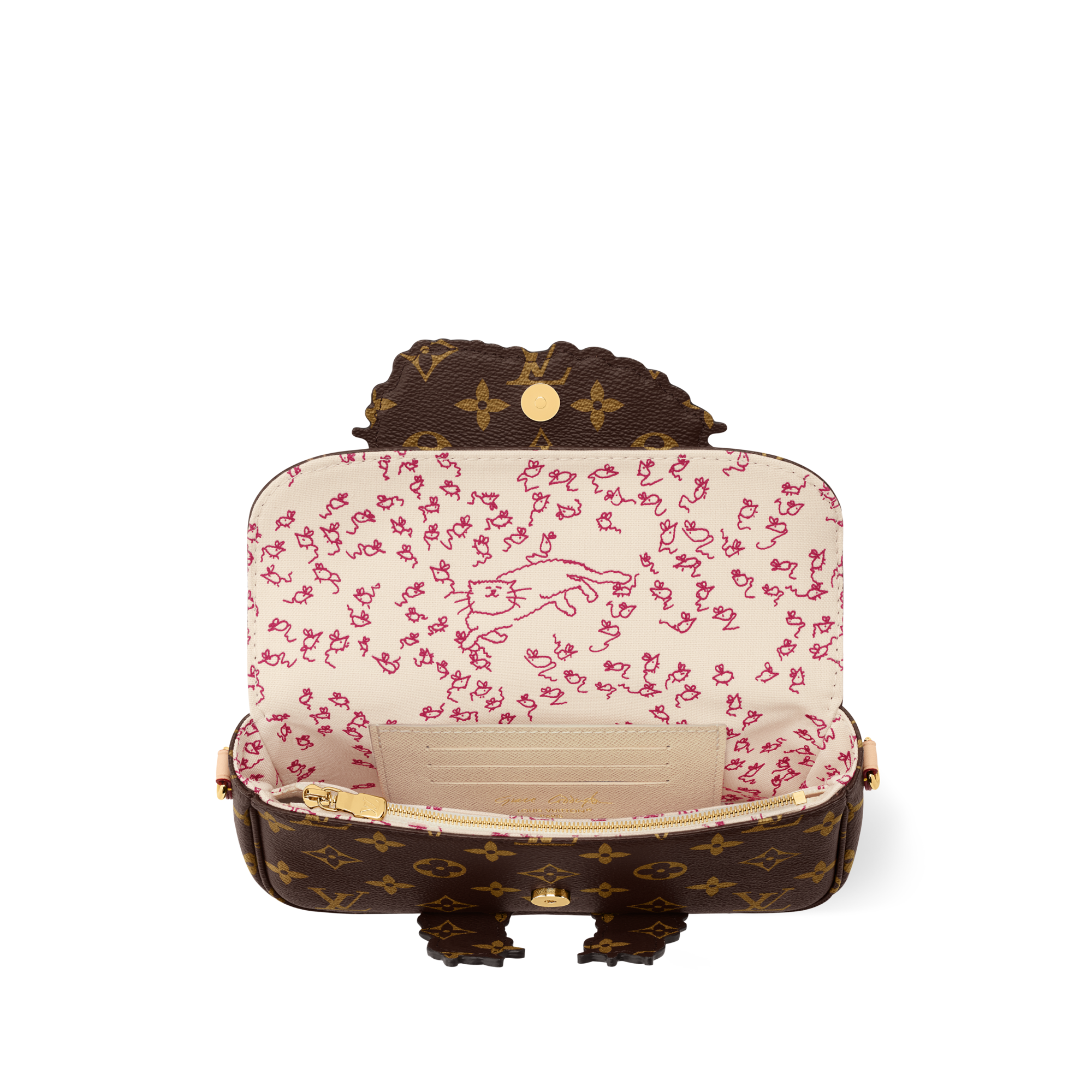 Wallet On Chain Ivy Monogram Canvas in Women