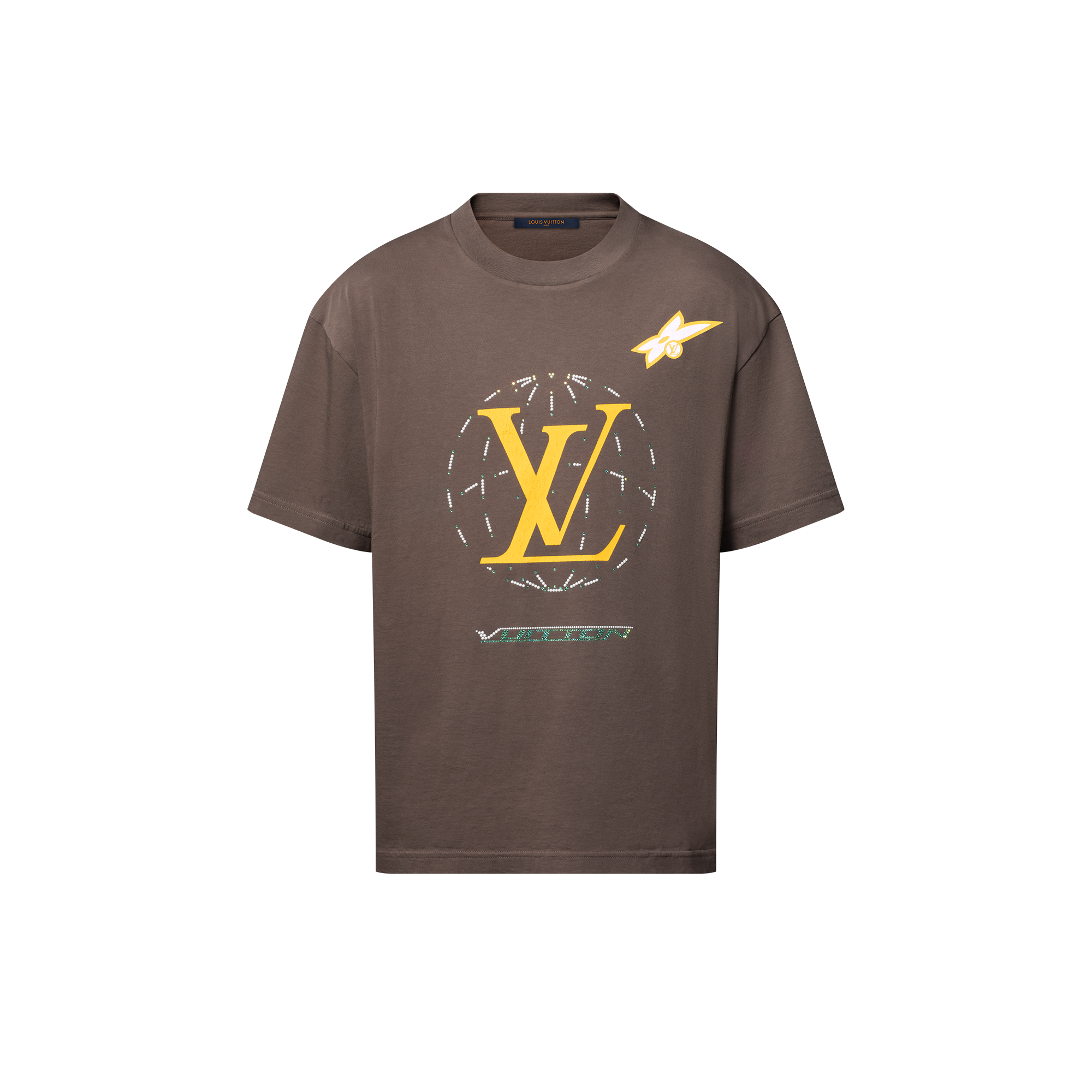 Washed Embellished Cotton T-Shirt  in Men