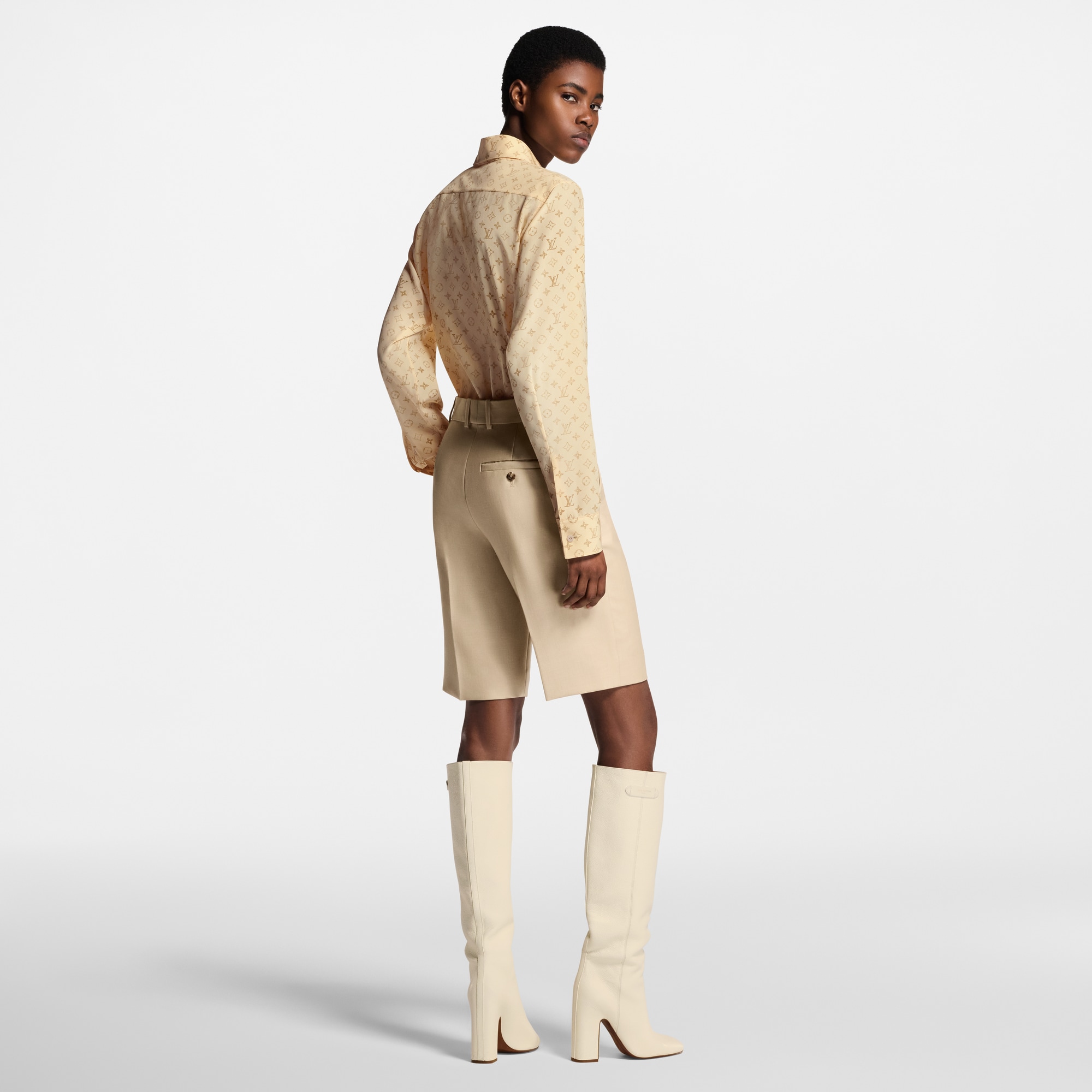 Washed Monogram Silk Shirt  in Women