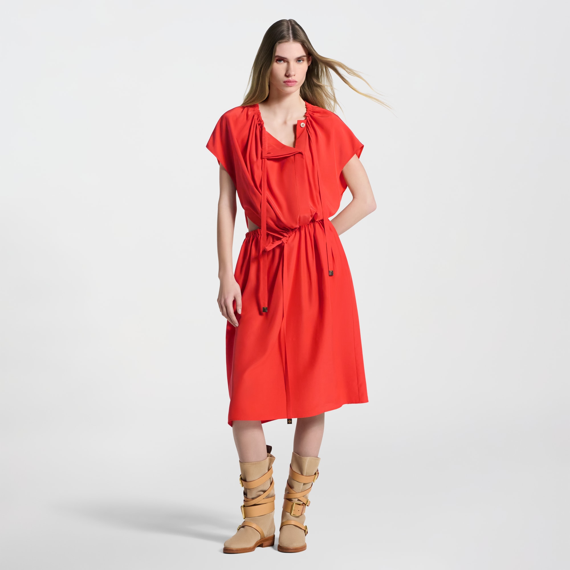 open lace back dress As by DF Mrs. Smith Stretch Leather Dress