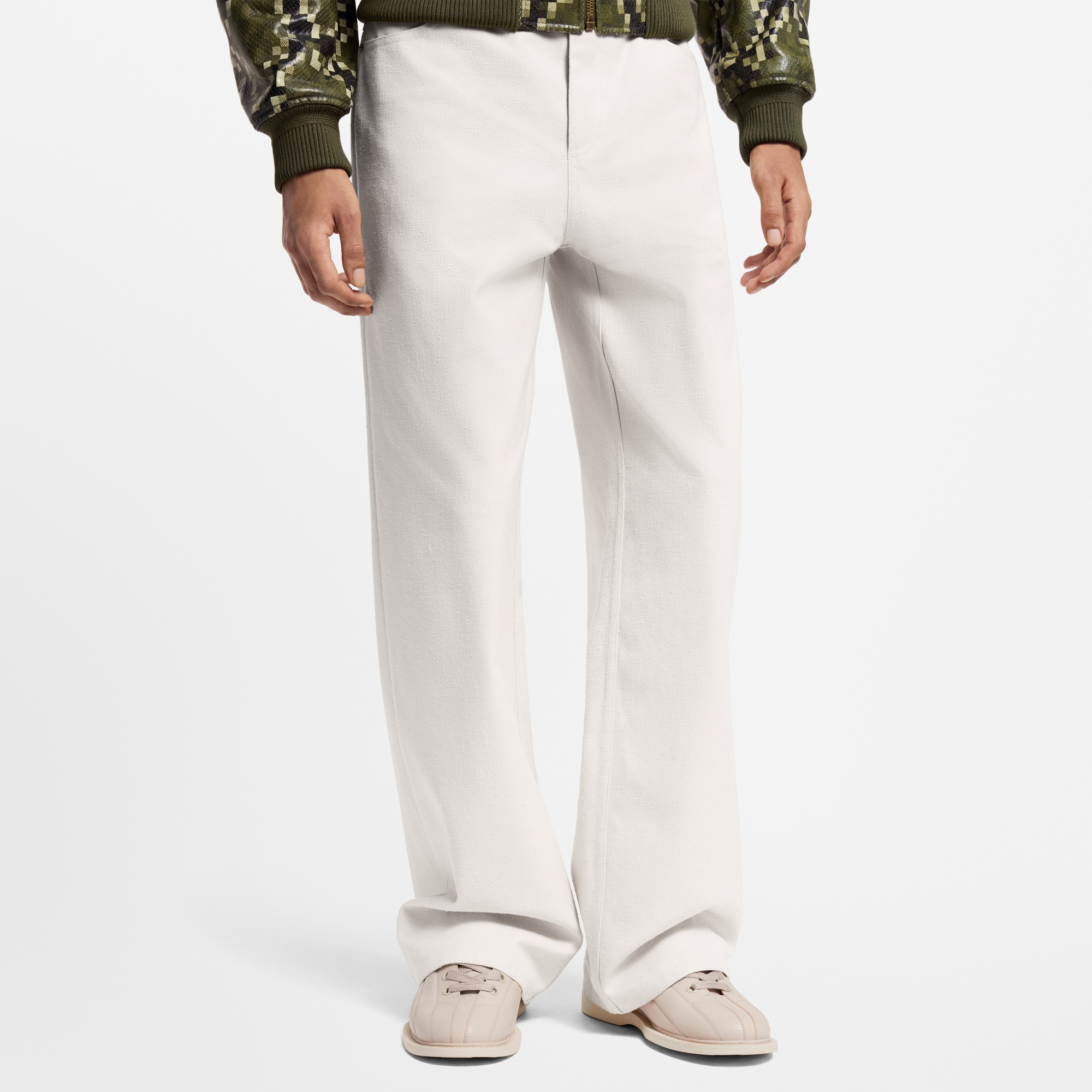 Wide-Leg Silk-Blend Pants  in Men