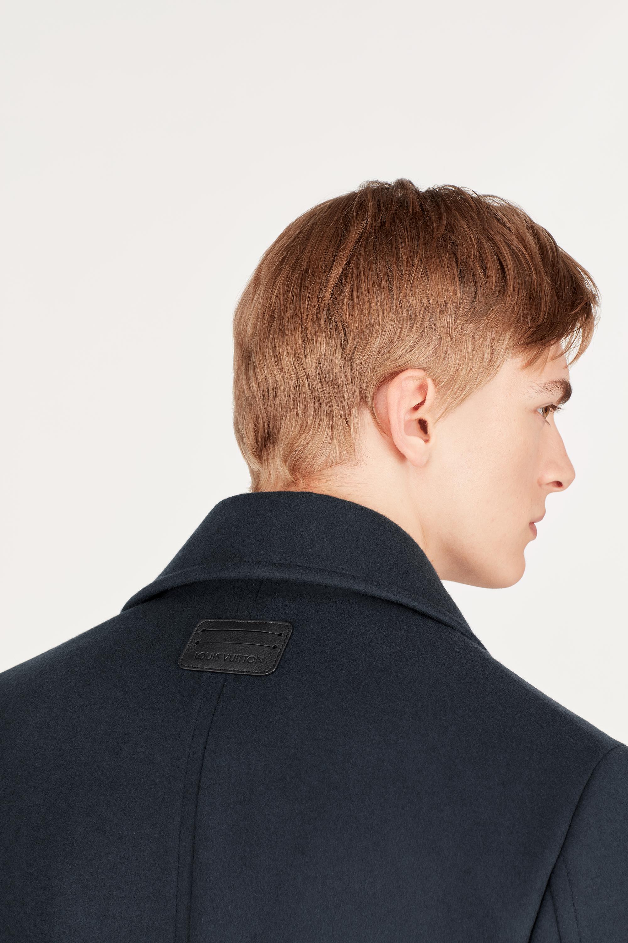 Wool Peacoat With Removable Lining  in Men