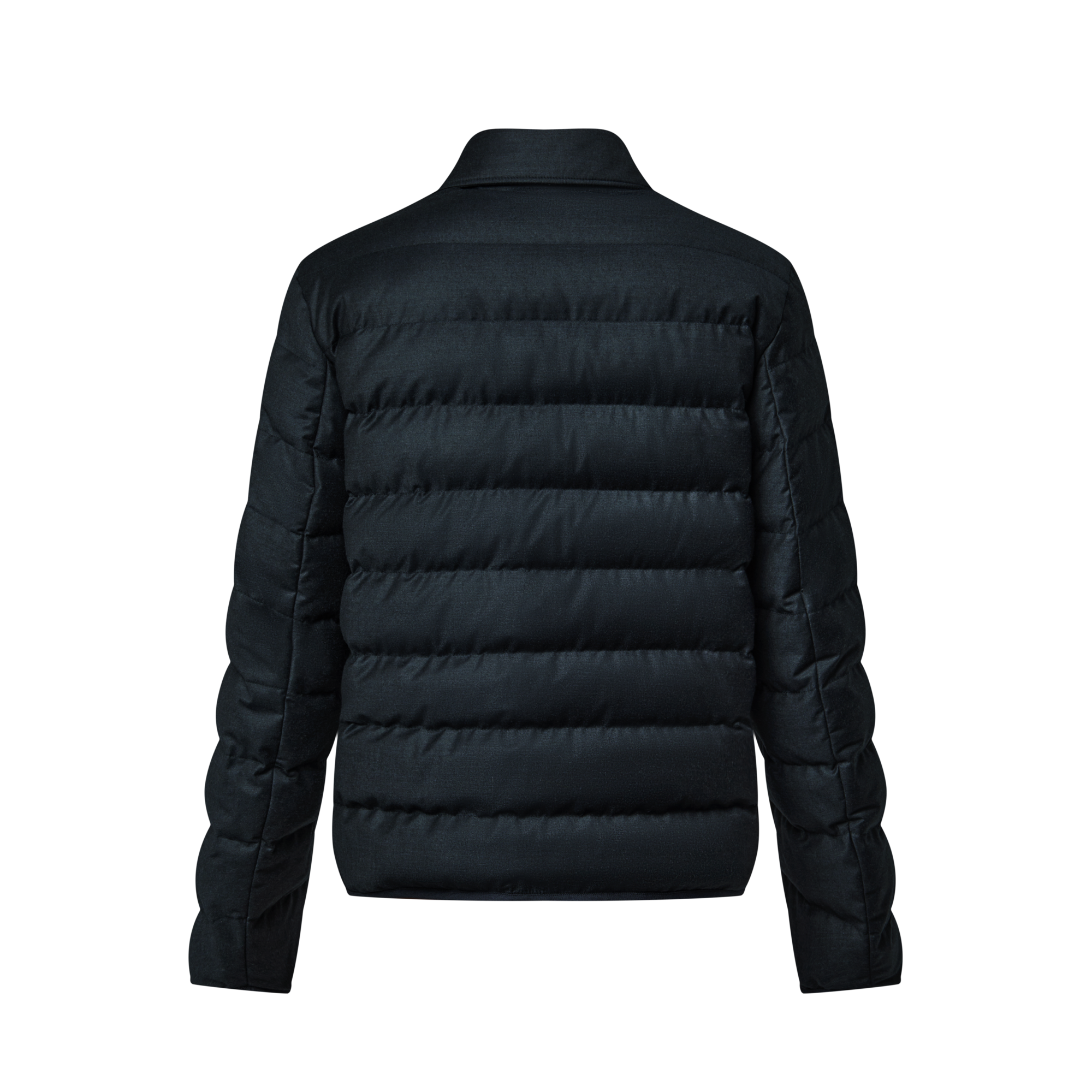Wool-Silk Blend Light Down Blouson  in Men