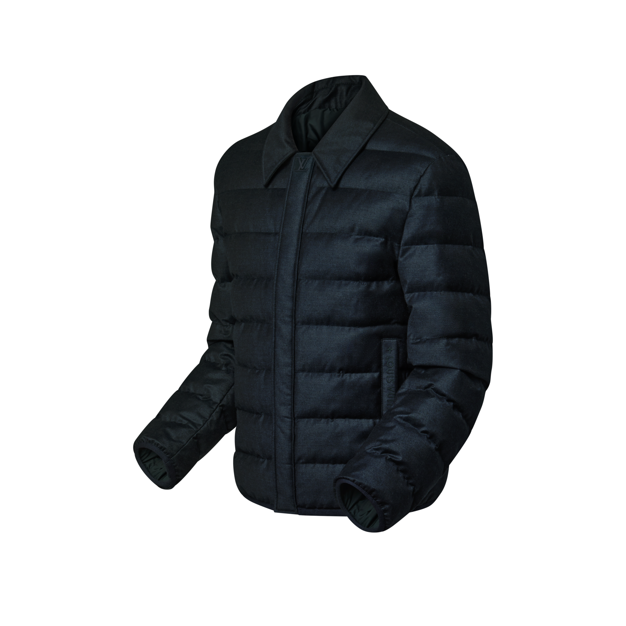 Wool-Silk Blend Light Down Blouson  in Men