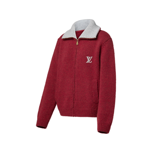 Zipped Knitted Jacket With Signature Motif in Men's Ready-to-Wear All Ready-to-Wear collections by Louis Vuitton (Product zoom)