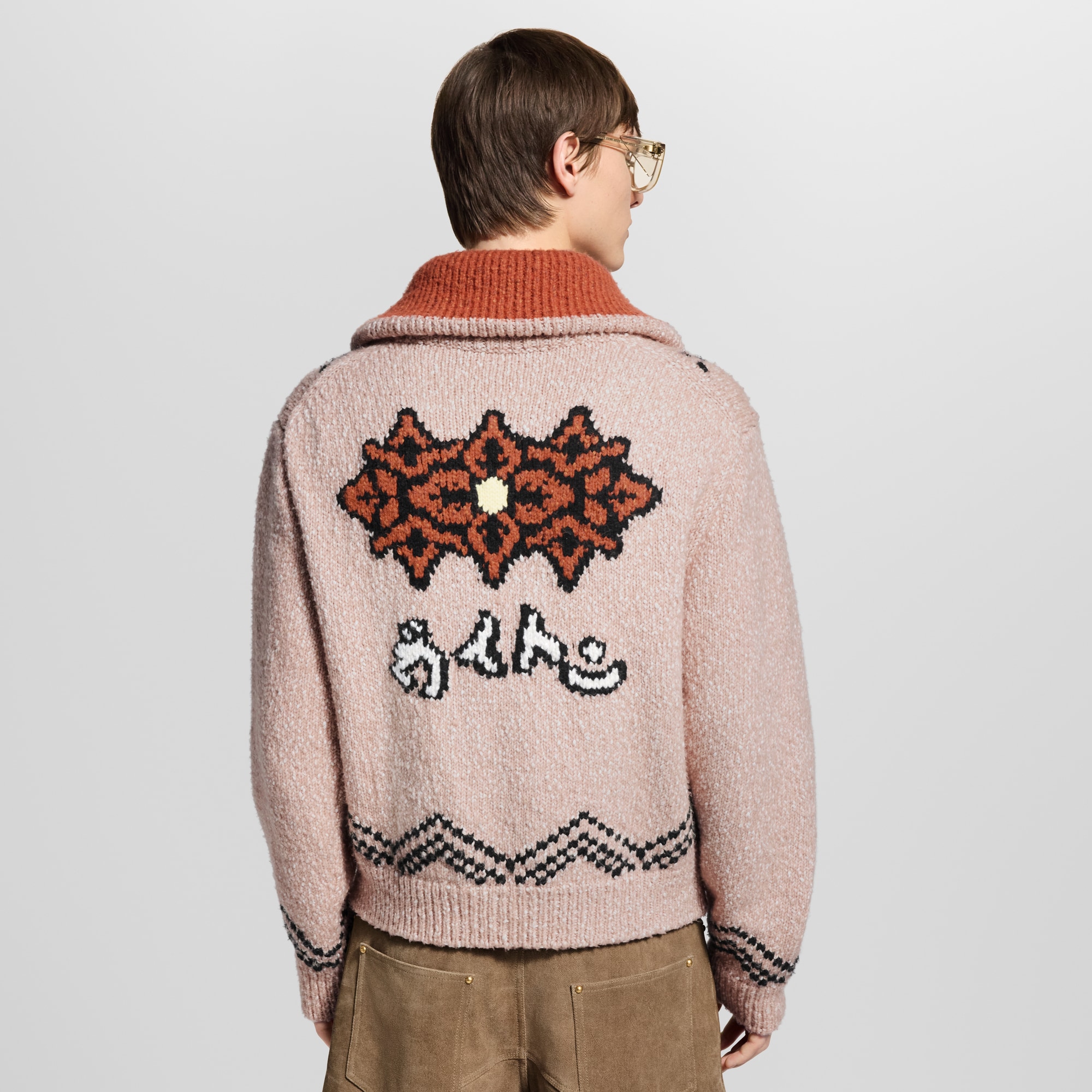 Zippered Knitted Blouson  in Men