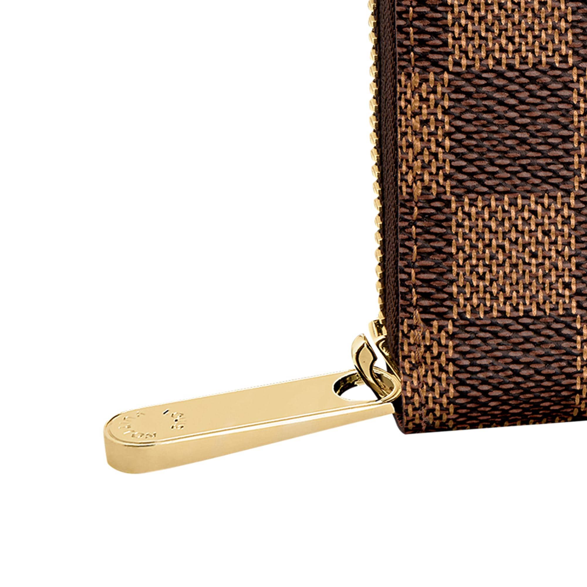 Zippy Wallet Damier Ebene Canvas in Women