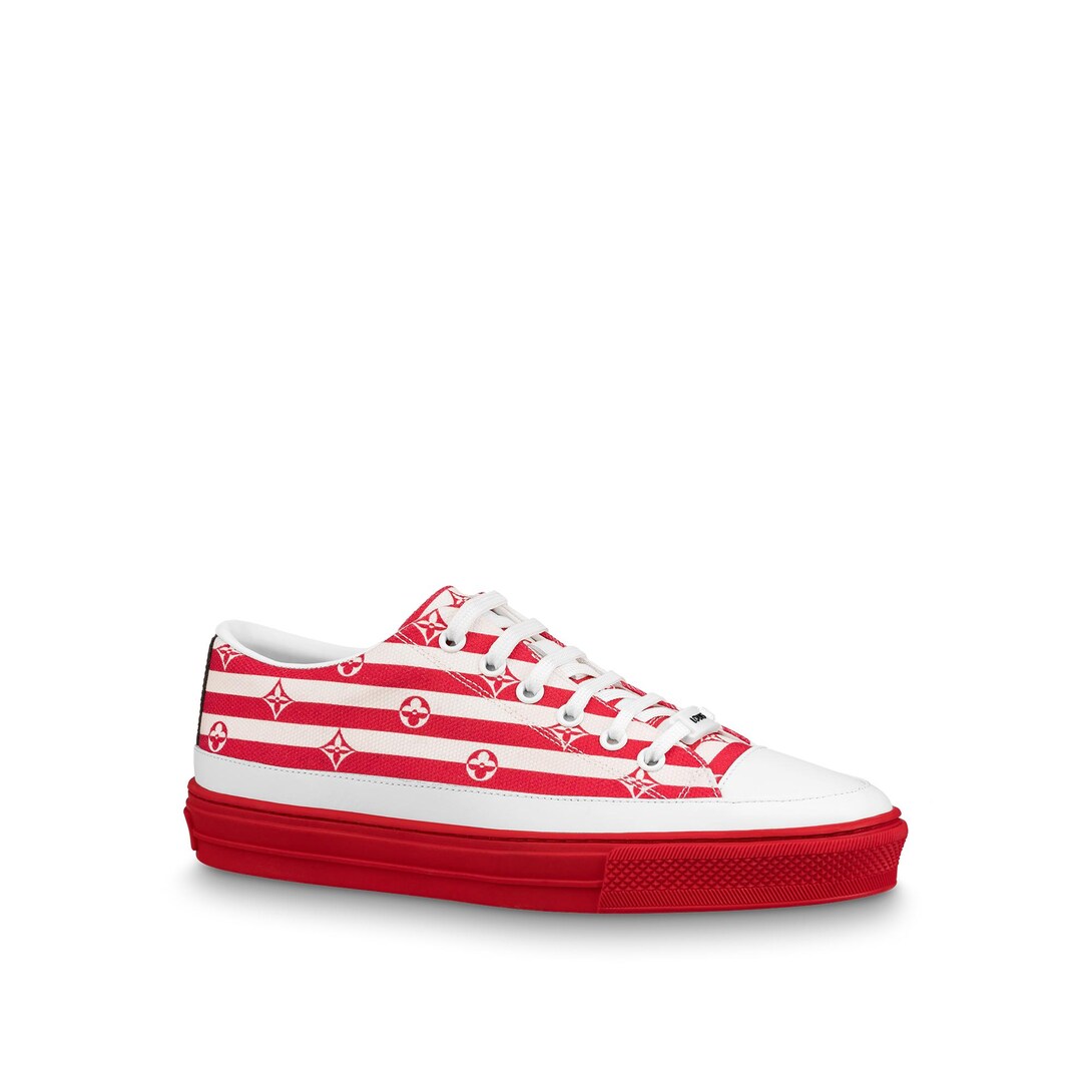 pink and red louis vuitton sneakers