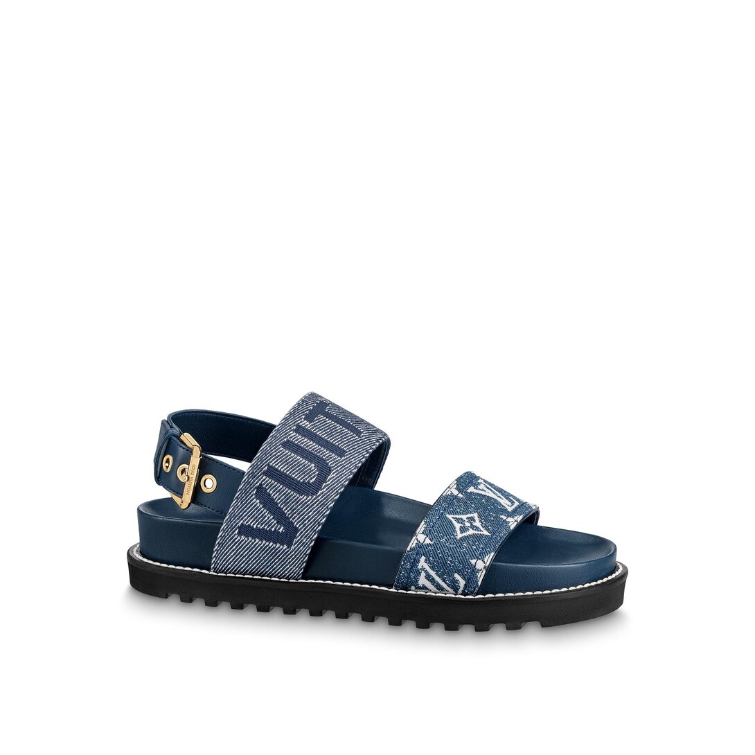 red lv sandals