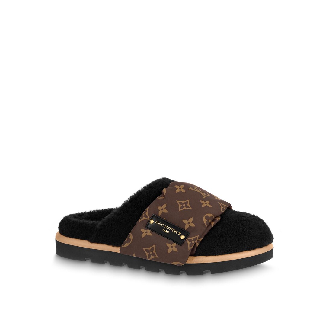 louis vuitton flat mule slippers