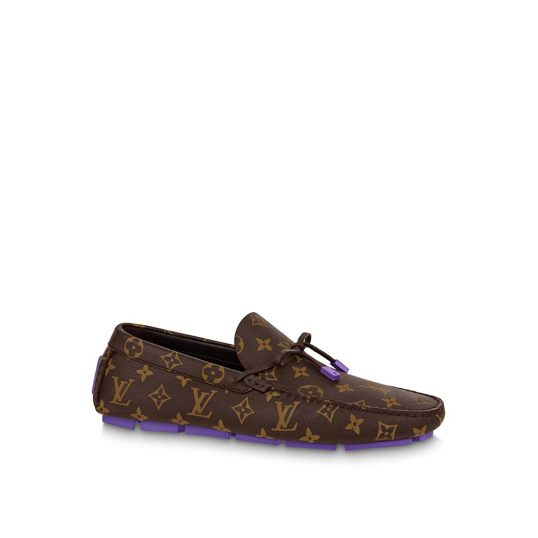 brown lv slippers