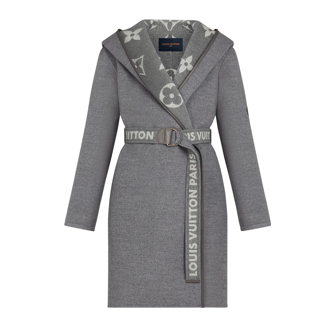 double face hooded coat