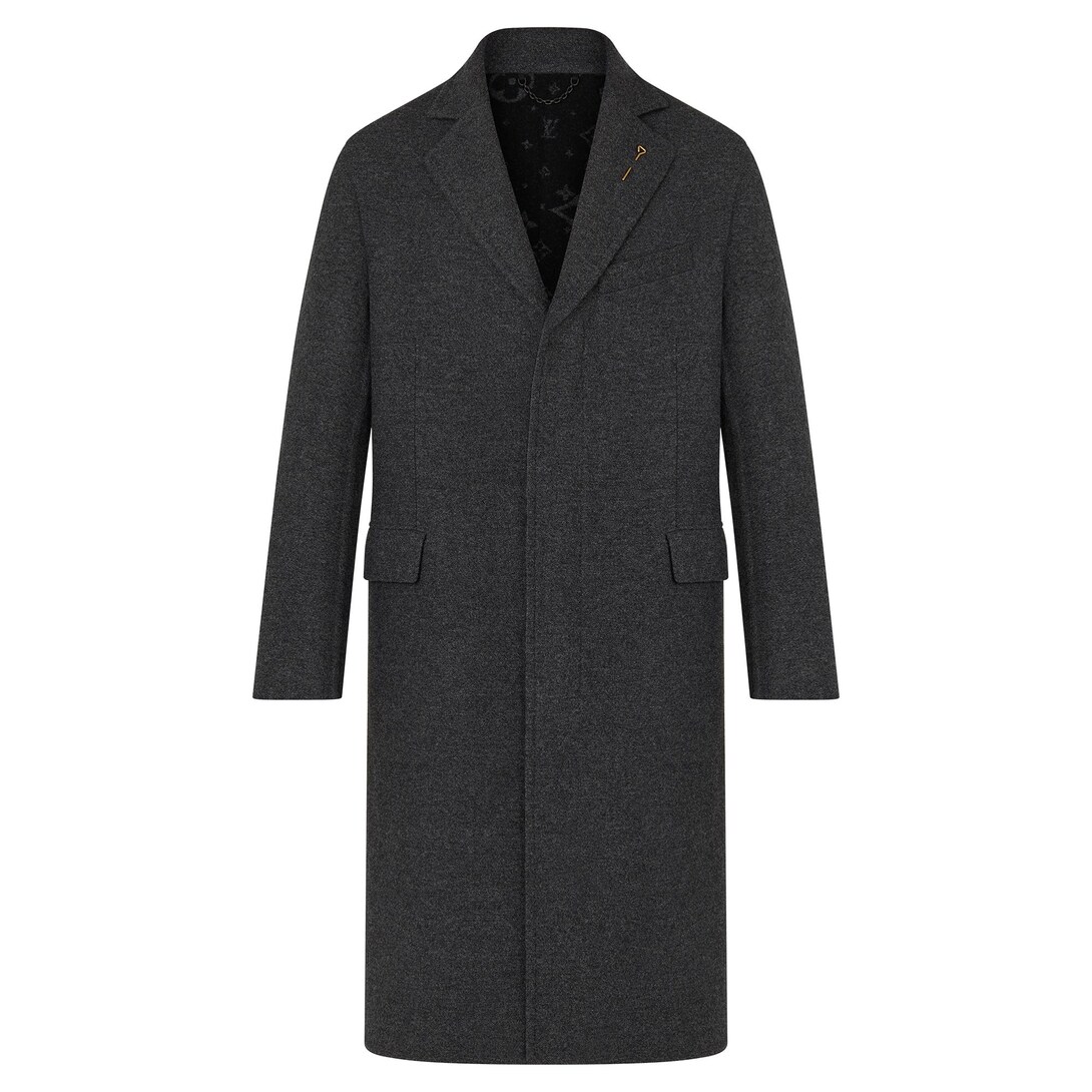 louis vuitton double face monogram coat